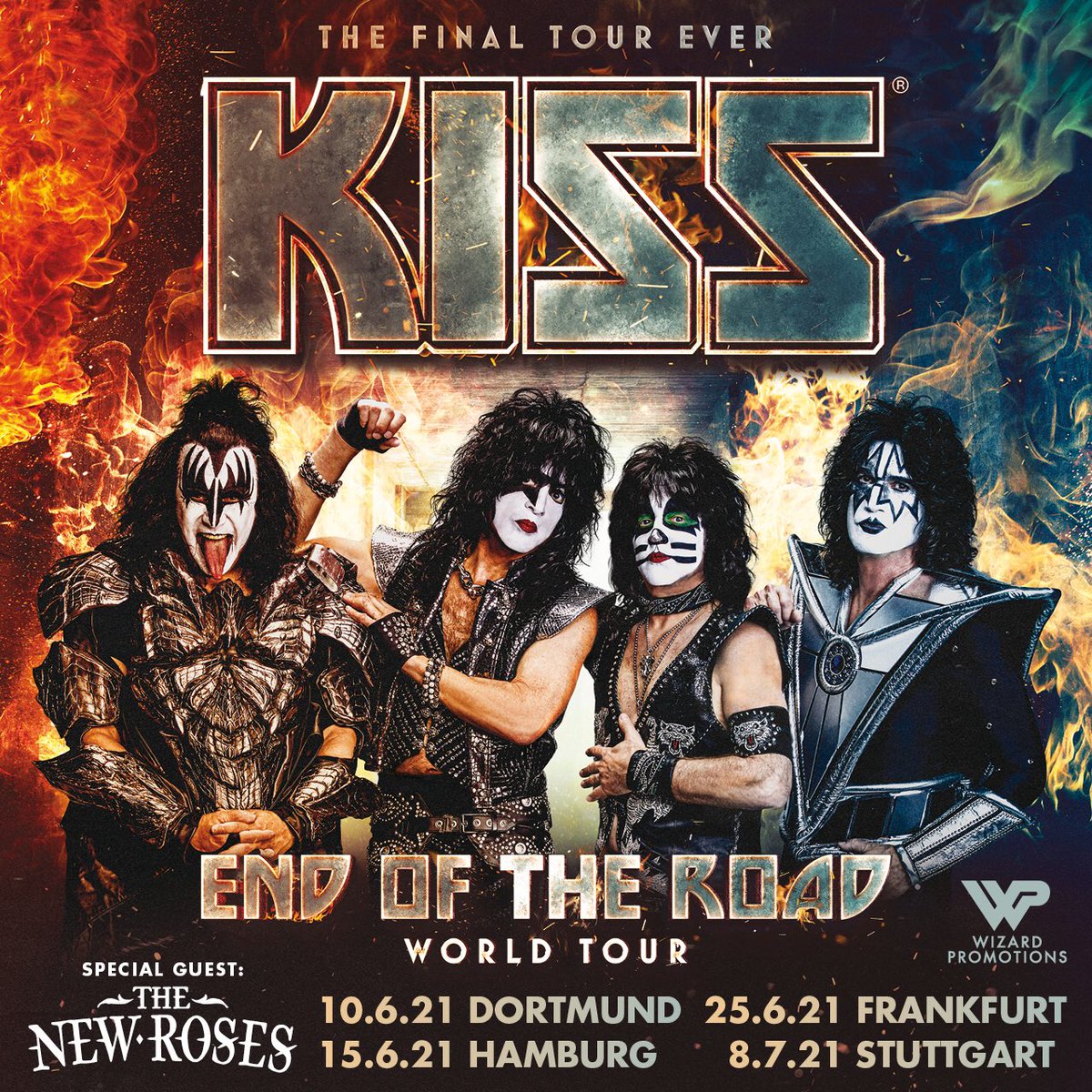 Die Nachholtermine für <a href="/KISSOnline/">KISS</a> sind bestätigt!

Tickets behalten ihre Gültigkeit. 

#Kiss #EndOfTheRoadWorldTour #hardrock #glammetal #wizpro