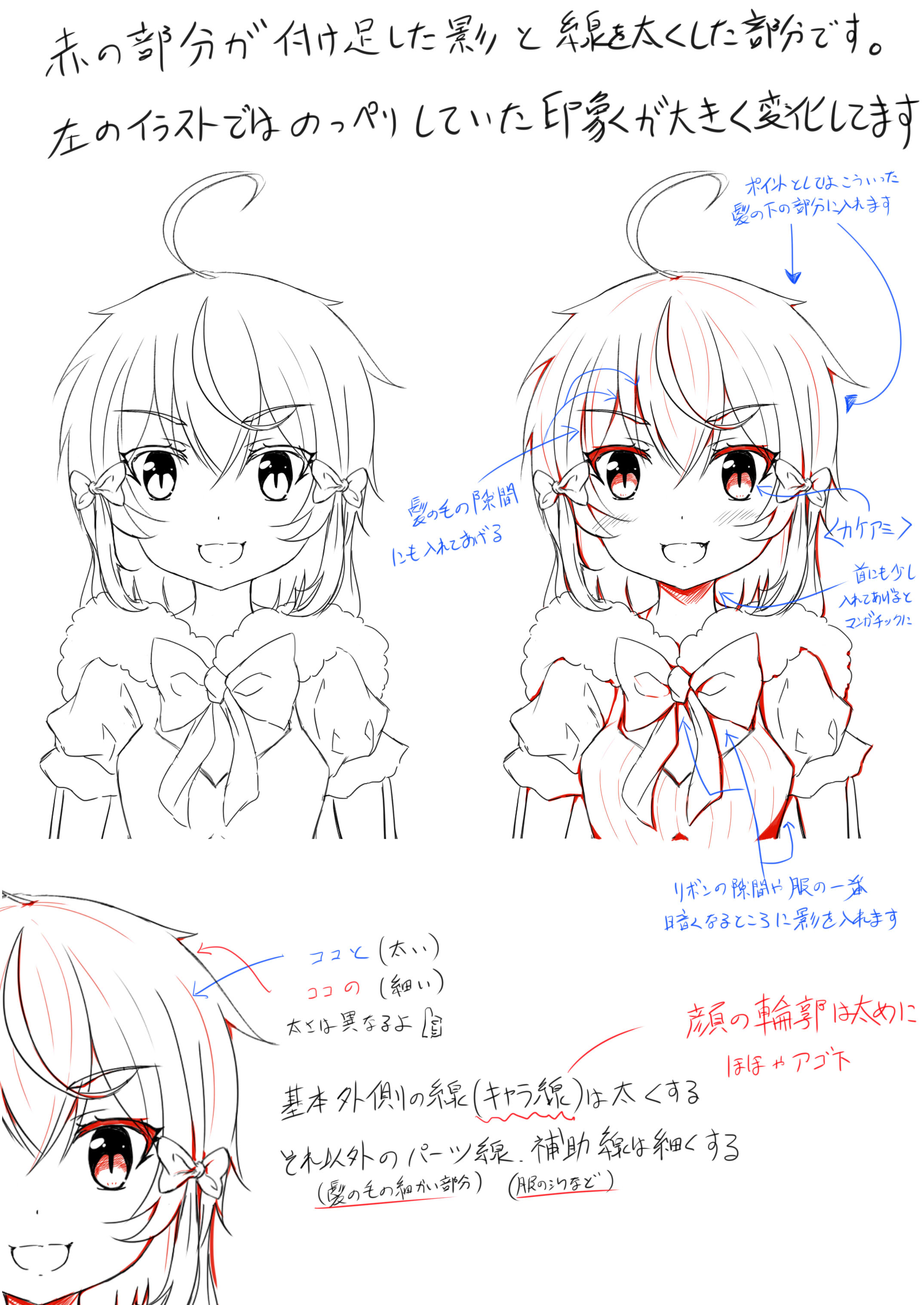 Pro イラスト初心者講座 線の強弱とその描き方と理由について ４工程で説明していきます 参考になれば幸いです T Co Dbdnv2bzol Twitter