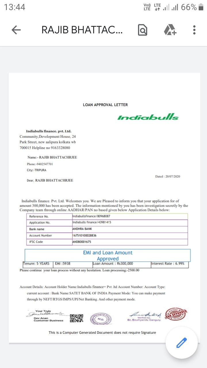 Indiabulls personal deals loan