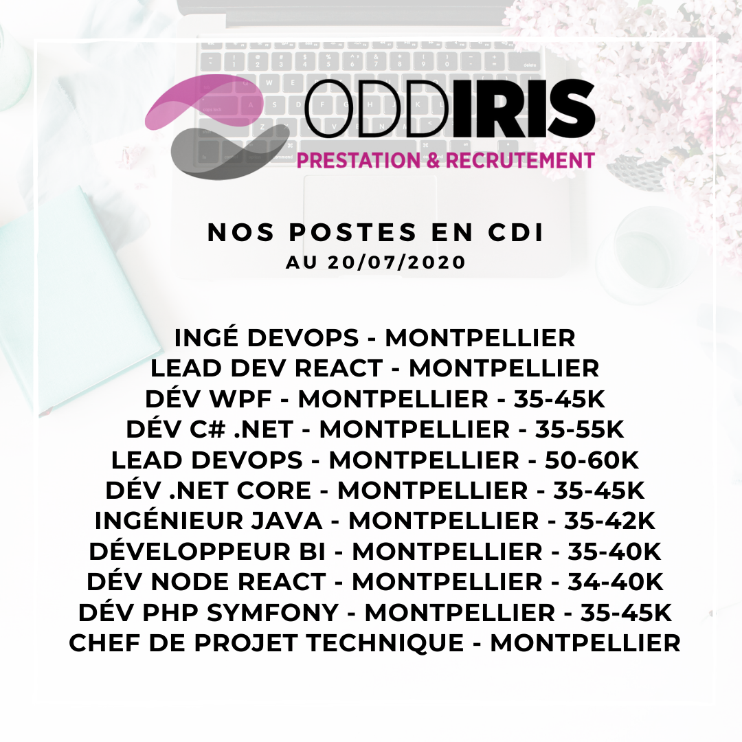 oddiris's tweet photo. Hello Twitter 😄 
C'est l'heure de nos offres de la semaine 🎉 
Une seule adresse pour nous envoyer votre candidature : recrutement@oddiris.com

#lesoffresdelasemaine #recrutement #montpellier https://t.co/ymOT4o3LDY