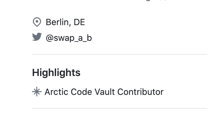 swap_a_b's tweet photo. This Arctic Code Vault thing feels dope! Thanks! @github https://t.co/0XqmI2ROdr