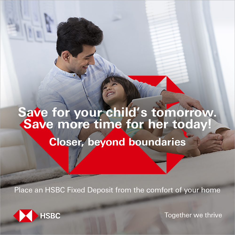 HSBC_IN's tweet photo. While you plan for your loved ones’ future, make sure you share the little joys of life with them today. Invest in their dreams by placing a Fixed Deposit through HSBC Personal Internet Banking or Mobile Banking. To know more, visit https://t.co/FK1dr5xgfC #CloserBeyondBoundaries https://t.co/QZy8ckAEjl