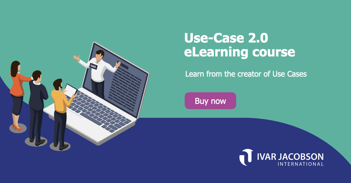 IvarJacobsonInt's tweet photo. “Using Use-Case 2.0 for agile projects seems to be an answer to the most important challenges we had...” Jordi Reineman, Dutch Railways (NS). Start our Use-Case 2.0 eLearning -from the creator of Use-Cases - today for just £199/$249! https://t.co/Xop7YZcud5 https://t.co/tnOJhIgV5n