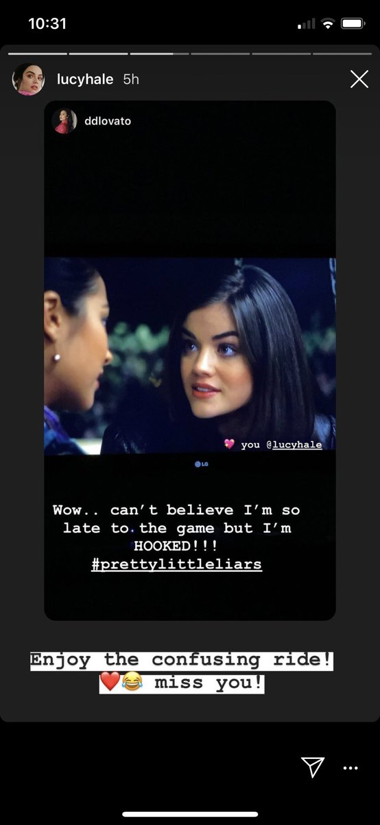 LucyHaleSpain5's tweet photo. #LucyNews

@ddlovato ha empezado a ver #PrettyLittleLiars🔝🔝 https://t.co/J5iFQalCWF