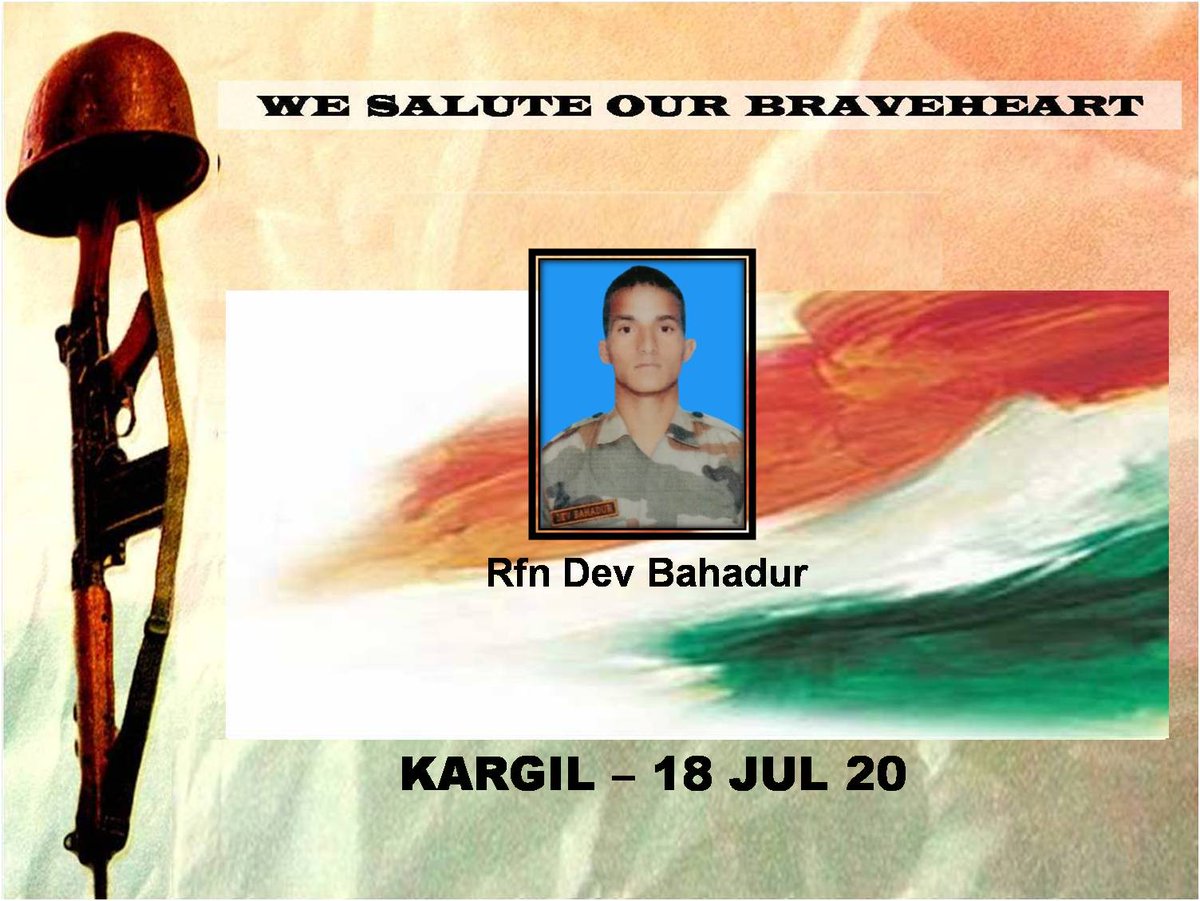 NorthernComd_IA's tweet photo. #IndianArmy #LtGenYKJoshi, #ArmyCdrNC and all ranks salute the supreme sacrifice of Rfn Dev Bahadur; offer deepest condolences to the family.
@adgpi
@SpokespersonMoD
#FireAndFuryCorps
#foreverinops https://t.co/0mRdgdqwqS