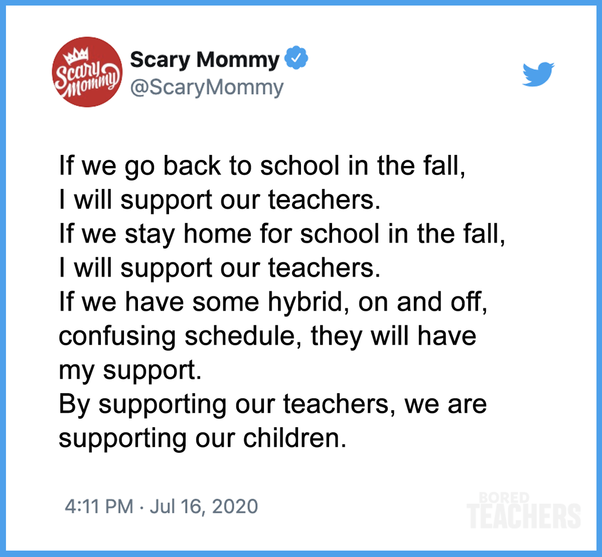 Bored_Teachers's tweet photo. Thank you @ScaryMommy! https://t.co/6Marq3IBWI