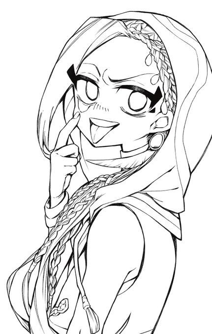 フォロワーさんと線画交換してもらう予定のジャミル描き終わった〜!手が遅すぎるけどあと2枚線画交換してもらえる予定だからまた新たに2枚描けるの嬉しい?線画交換始めてだからどの辺まで線描いていいのかわからんかったw 