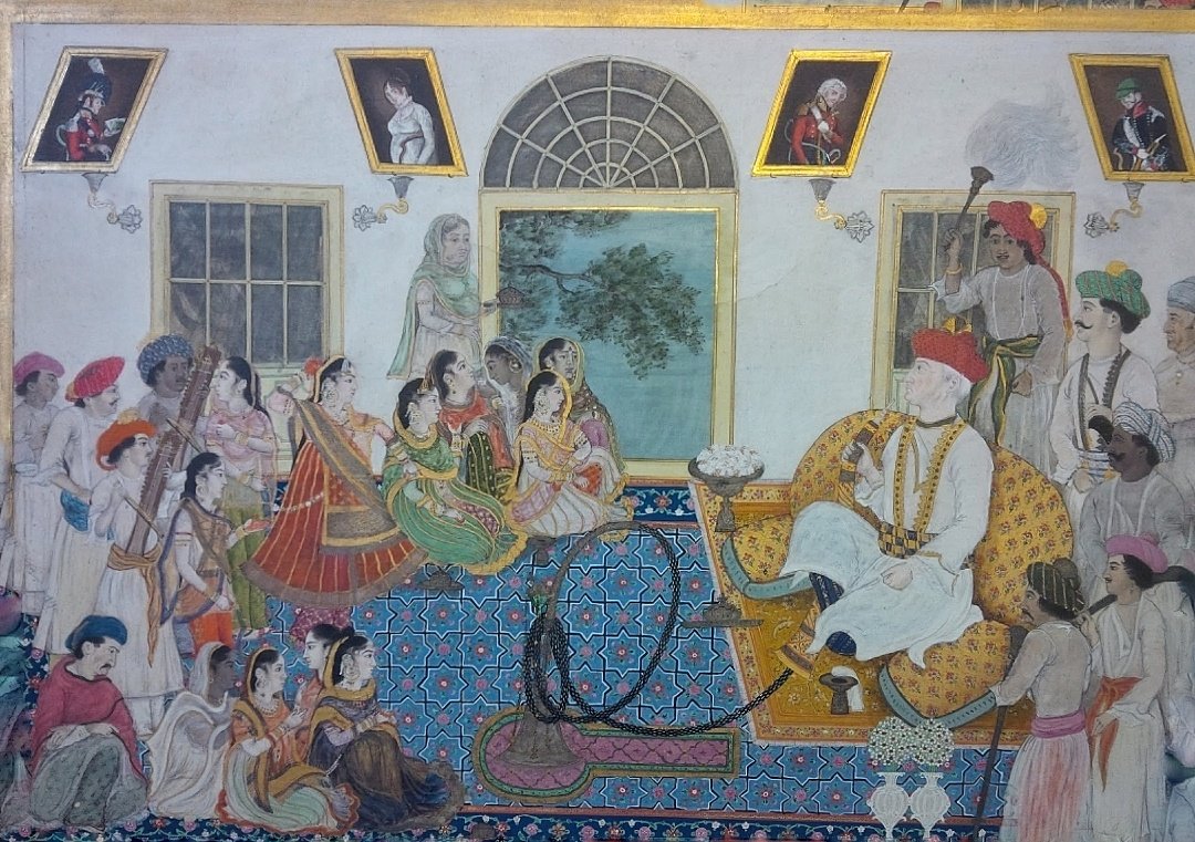 Was Mubarak Begum- aka Generallee Begum, Lady Ochterlony-among the dancing girls in this celebrated image of Sir David Ochterlony at home in the British Residency in Delhi the early 1820s?