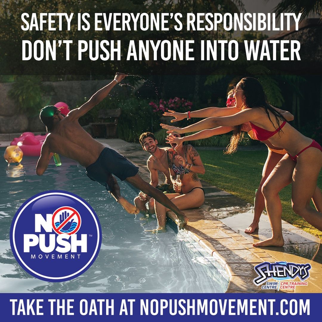 The NoPushMovement was started out of a concern with campers and staff pushing others into water unexpectedly at pools and waterfronts everywhere. Help spread this message. Become an ambassador by taking the oath at nopushmovement.com