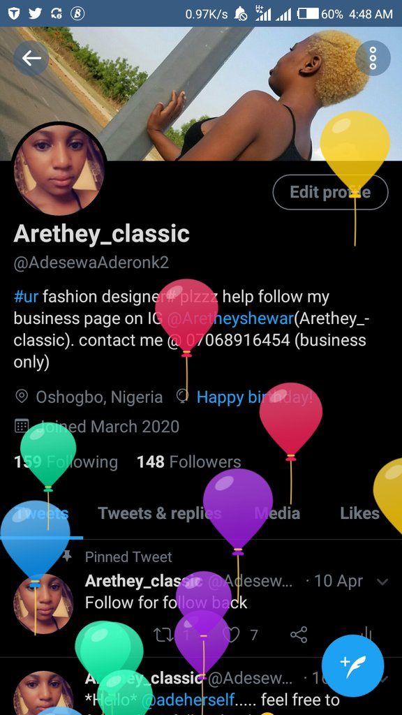 AdesewaAderonk2's tweet photo. It's my birthday... i got the balloons
Say me a prayerโฃ
#bbn2020
#mercineries https://t.co/JRbTw1jxWs