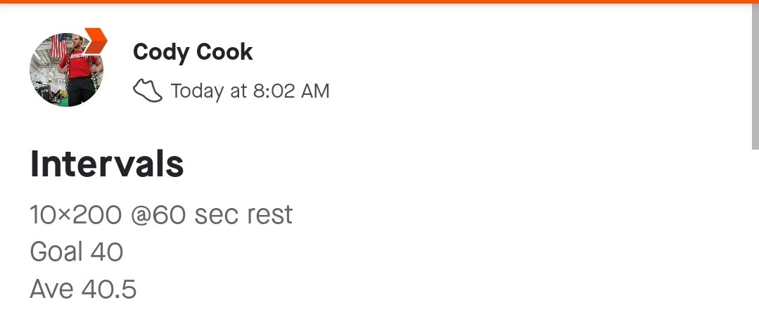 why_not_ME_1's tweet image. Good workout this morning! Hip flexors were a little tight so the first 3 reps were a little slow. After that we were at pace or faster for the rest of the workout.

#running #Training #trainingblog #sportsperformance