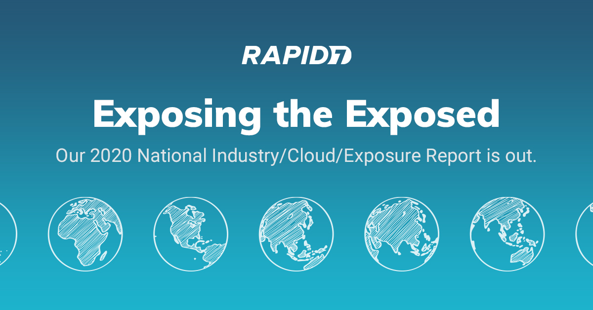 rapid7's tweet photo. Internet researchers, security scholars, and data nerds, have we got something for you! Today we’re unveiling our National/Industry/Cloud Exposure Report (NICER), a data-rich analysis of risk across the internet complete with actionable security advice. https://t.co/amkTxqycgi https://t.co/6HWJcDDrjq