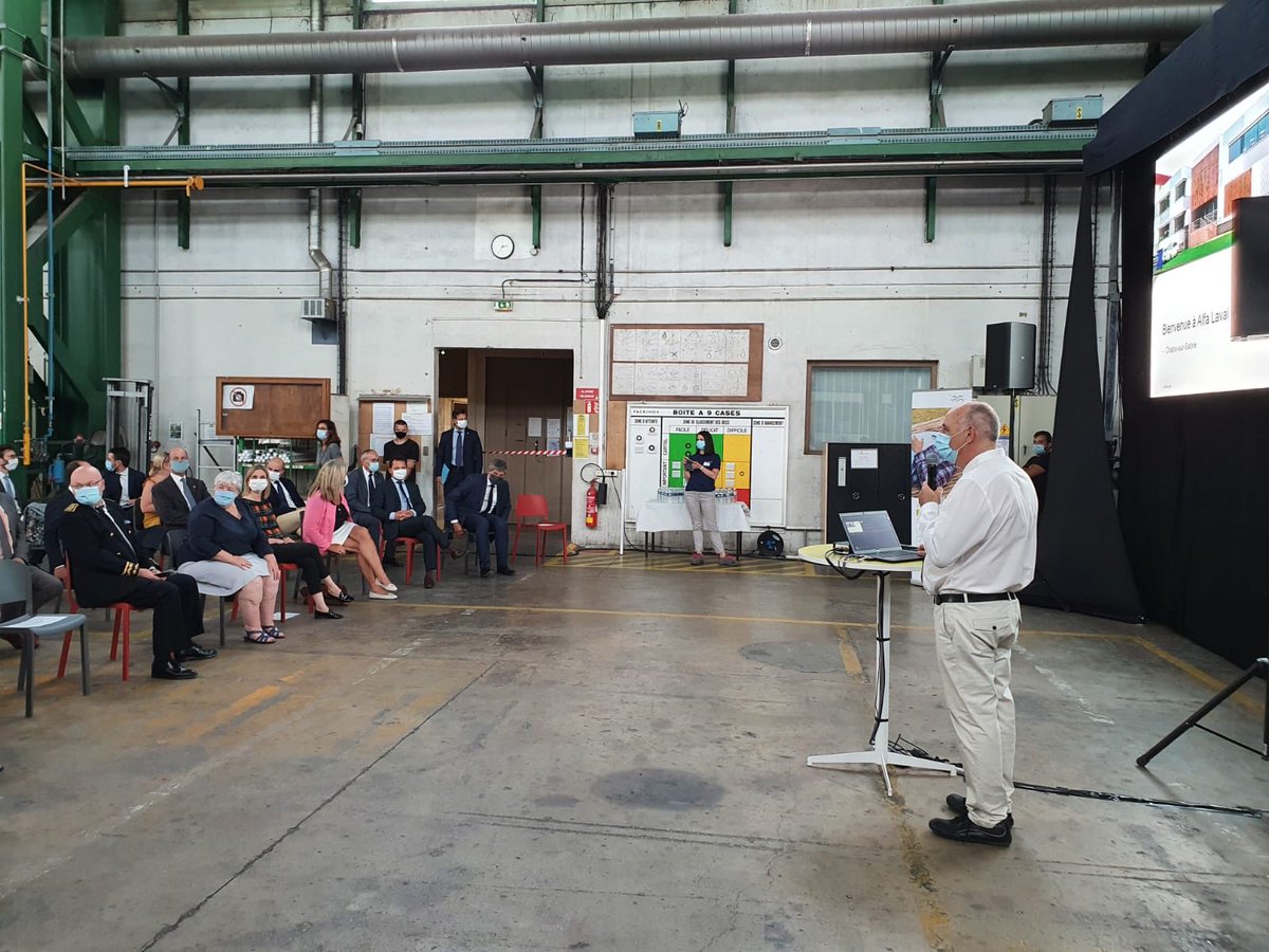 caissedesdepots's tweet photo. Aujourd’hui, @Eric_R_Lombard et la #TeamCDC se déplacent en @saoneetloire ! On démarre par la visite d’#AlfaLavalPackinox à Chalon sur Saone. Présentation de l’activité de lentreprise et du programme #TerritoiredIndustrie. Avec le @Prefet71 @j_gourault @AgnesRunacher ... https://t.co/BNmdXL0vZD