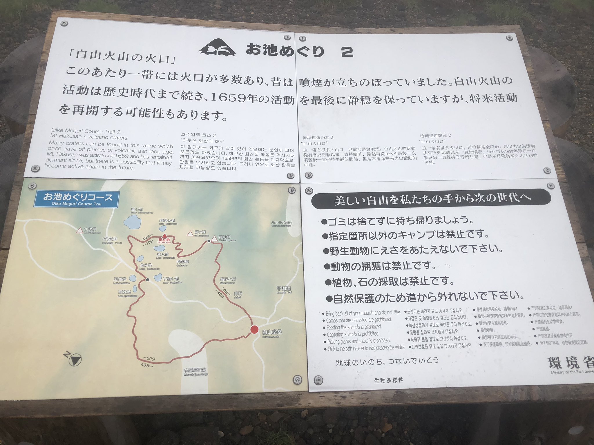 Asatak2 白山登山 2日目 あいにくの天気で視界が不良 山頂付近にカルデラ湖が幾つかあるが ほぼ見えず それでも残存する雪や火山の名残りなどで十分に楽しめた 白山 T Co Nof76acvkj Twitter