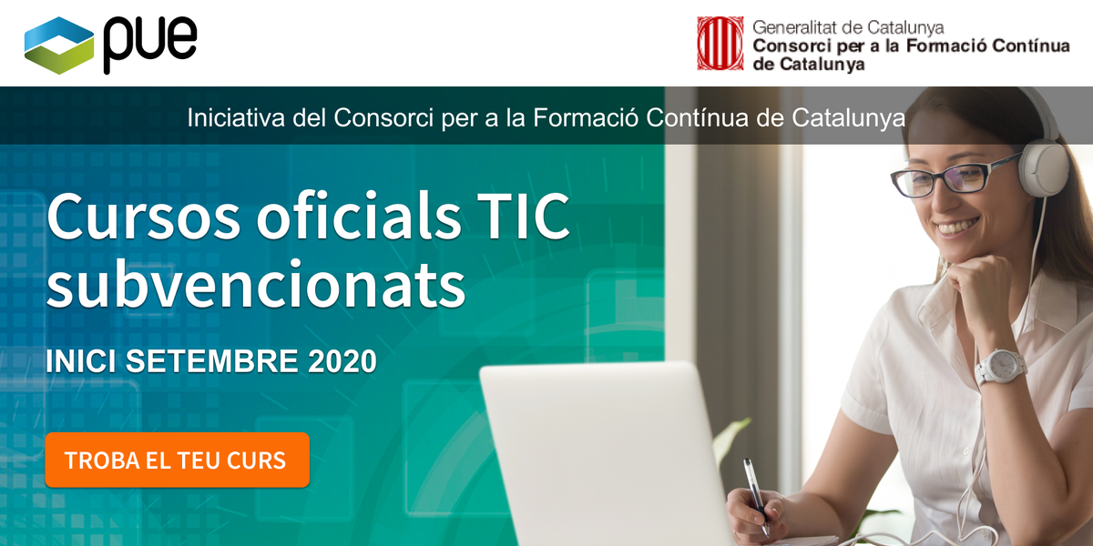 22networkbcn's tweet photo. Forma't en tecnologies referents sense cost i siguis on siguis! Certificació oficial inclosa. Modalitat #LiveVirtualClass by @ticPUE
Ja està disponible la nova convocatòria Setembre – Novembre 2020 de cursos oficials subvencionats.
➡️ https://t.co/Vtgw8KWo3Y https://t.co/A1ZmGQOSNF
