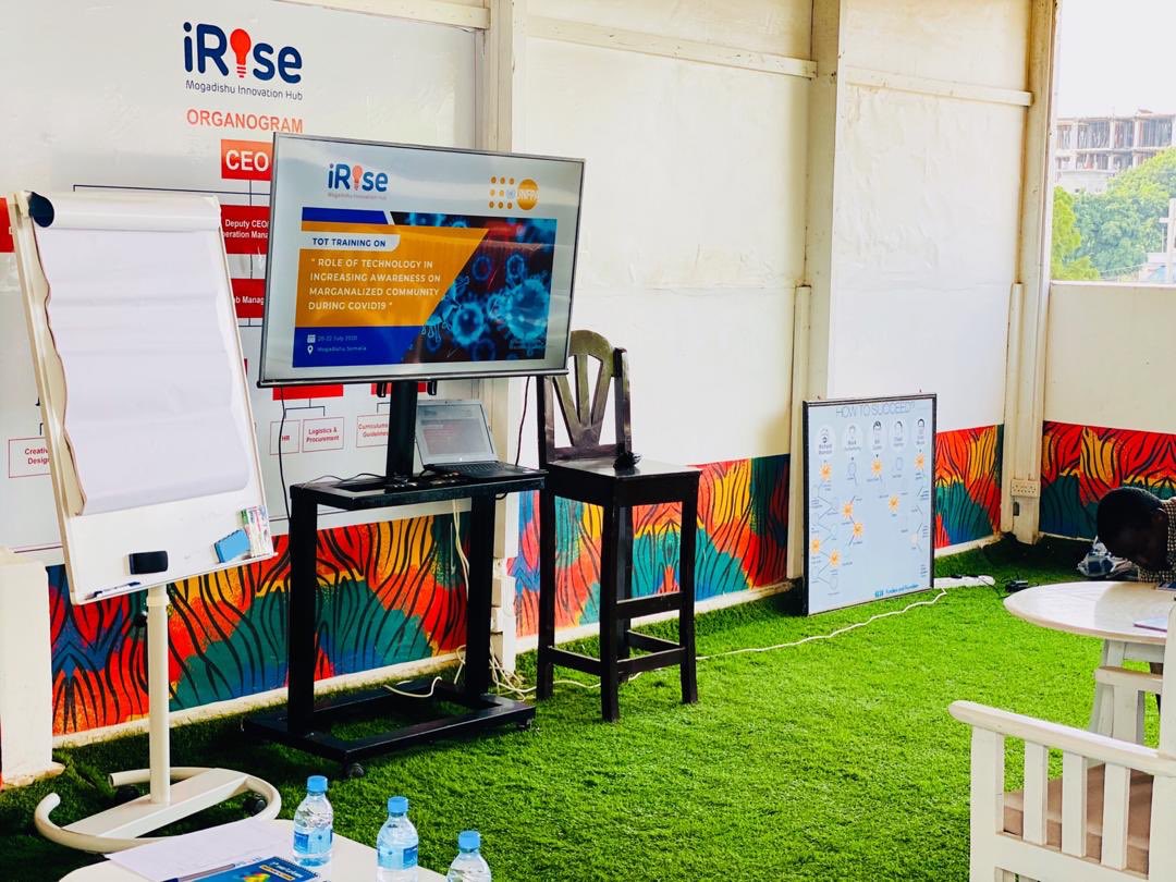 iRiseHub's tweet photo. Stage is set for our ToT on the role of technology in increasing awareness and protecting our marginalized communities during #COVID19.

#SmartSolutions 
#Cities4Health
#BeatCovid19 
—@UNFPA_SOMALIA https://t.co/MQmxG2Rrmw
