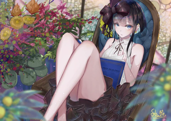 #作品を見て下さいあわよくばフォローしてください祭

観葉植物と本(アルパカの飼い方) 