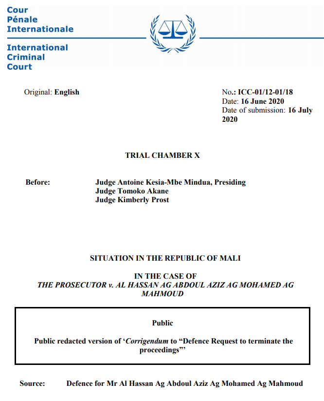 #alhassan Defence Request to terminate the proceedings, #icc #cpi #mali

icc-cpi.int/CourtRecords/C…