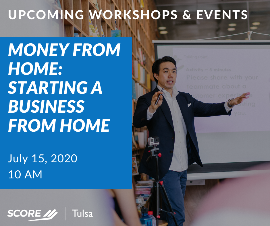 TulsaScore's tweet photo. The best home-based business is the one you start because you are passionate about the work and interested in the process involved—not the one in the work-at-home ad that might be a scam or the one.

Register through Zoom: https://t.co/XI6k3pOojh https://t.co/boiHiSkOXS
