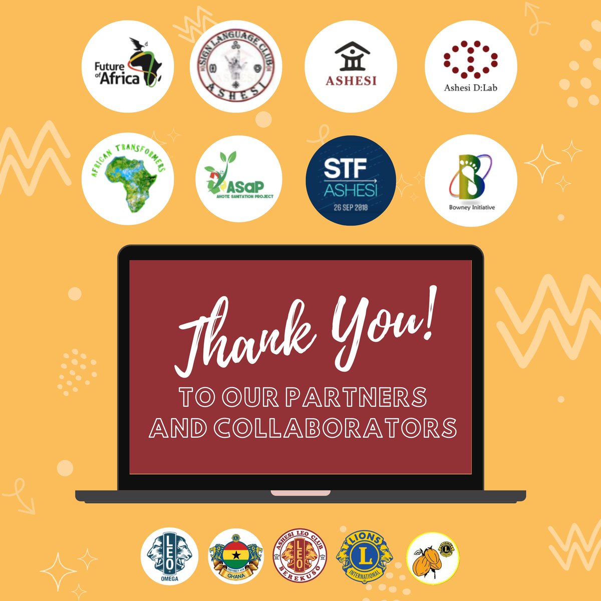 Many of our 2019/2020 service activities would not have been possible without the initiative, partnership and support of these other amazing clubs, volunteer groups and organizations. We look forward to more collaborations in the future!

#AshesiLeos #WeServe #District418