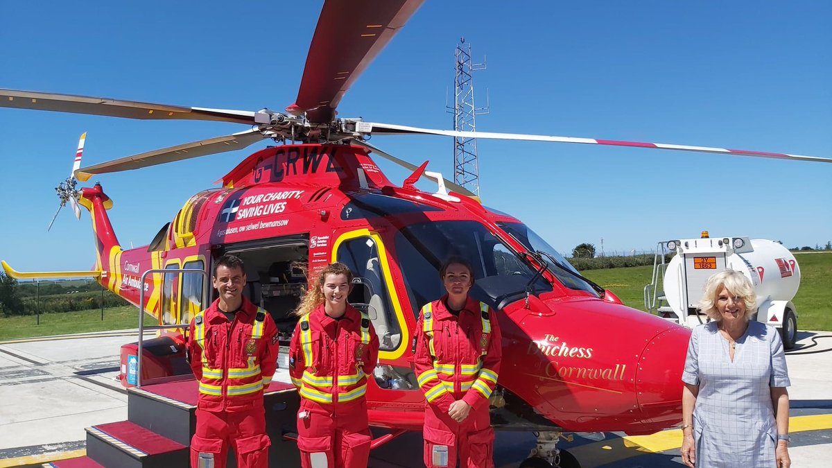 Delighted to welcome The Duchess of Cornwall to the airbase today to officially name the new helicopter. Her Royal Highness met the crew &amp; some of the team behind the New Heli Appeal <a href="/ClarenceHouse/">Clarence House</a> #royalvisit #DuchessofCornwall