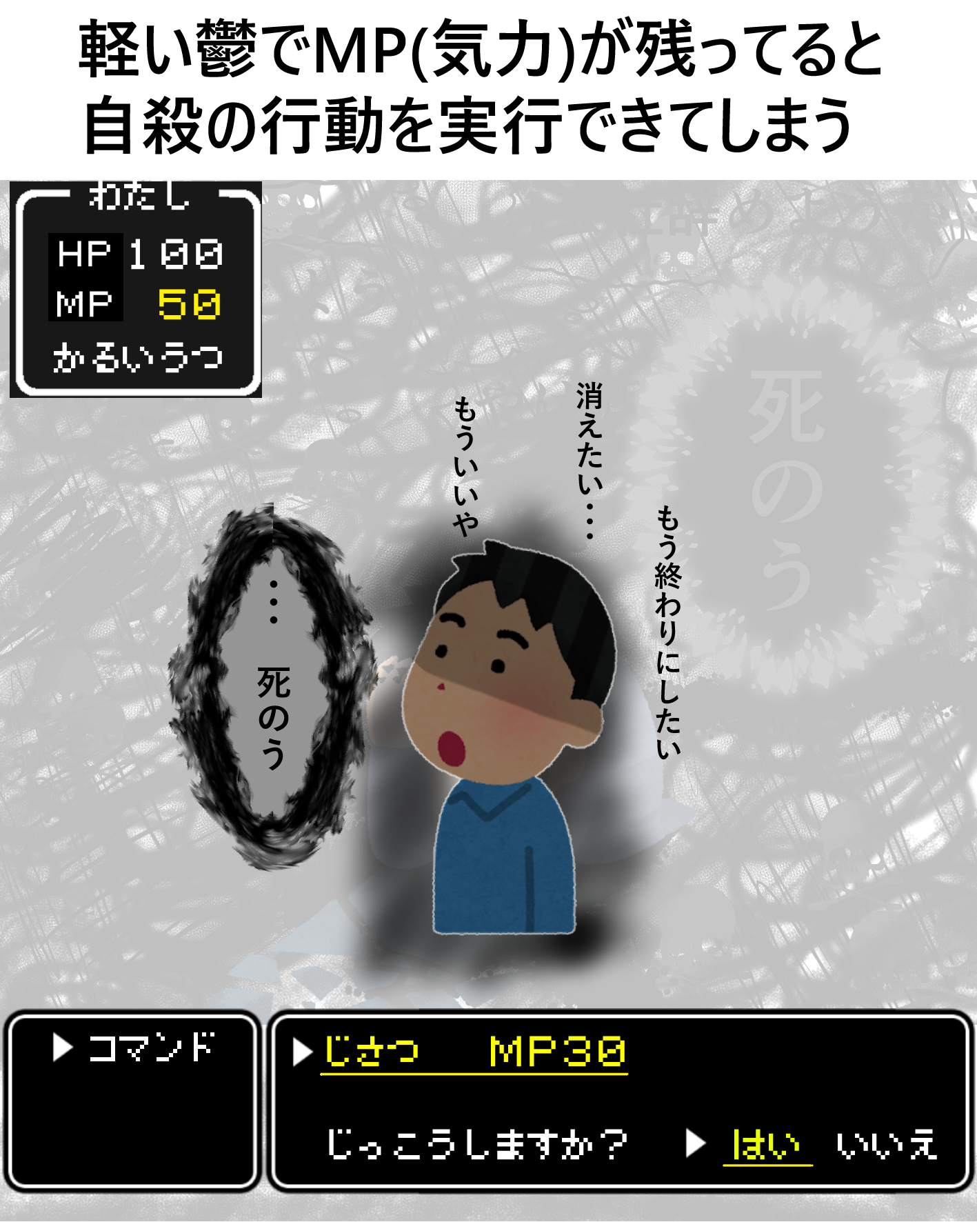 うつ解 ネガ思考ハッカー On Twitter 軽いうつの人ほど自殺しやすい 鬱の最悪期は気力が全くないので自殺も何もできません しかし軽い鬱や回復期は気力が少し回復してるので 動けてしまう から行動に移ってしまう 軽い鬱ほど危険です Https T Co