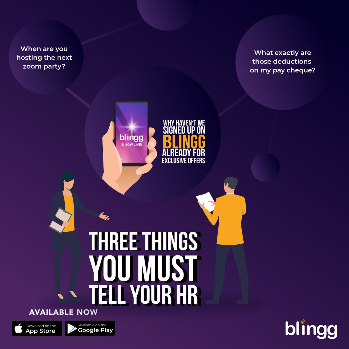 blingg_club's tweet photo. We might have a few questions you need to ask your HR.
#Blingg #download #app #exclusiveoffers #newdeals #freebies #sampleproducts #working #professionals #community #HR #corporates https://t.co/VYJsePnDfn
