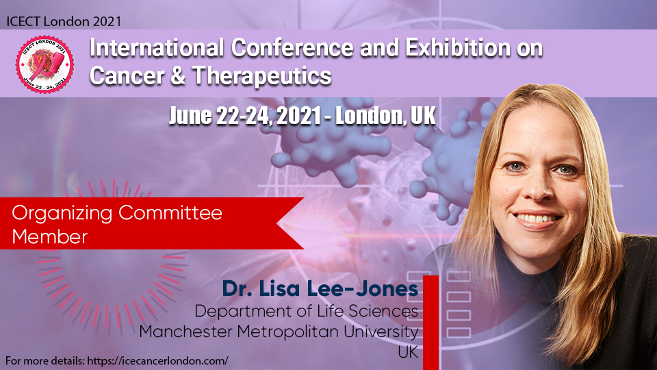 icect2021's tweet photo. Meet our Organizing Committee Member Dr. Lisa Lee-Jones for "International Conference and Exhibition on Cancer &amp; Therapeutics" which is going to be held during June 22 - 24, 2021.

For more details : https://t.co/etujUxaCCT https://t.co/zo4HTCCYIa