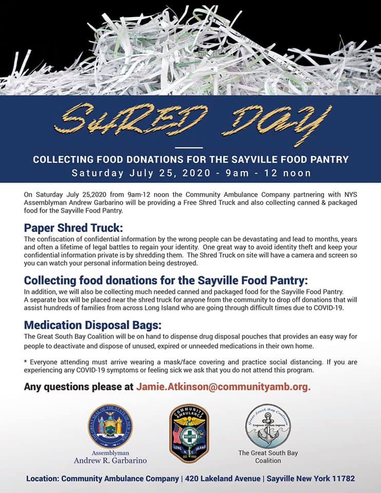 GSBCoalition's tweet photo. We will be at the Community Ambulance in Sayville for safe distribution of at-home medication disposal products this Saturday from 9am-12pm as part of our ongoing "Dispose As You Go" initiative. #DisposeRx #SafeHomeMedicationDisposal #DisposeAsYouGo https://t.co/FccMuWxCBz