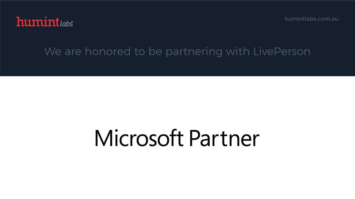 HumintLabs's tweet photo. Announcing Technology and Strategic Delivery partnership with @Microsoft
#BetterTogether #Partnership #HumintLabs #Microsoft #Technology #AI #RPA #CRM #CX #HumintLabsPartners https://t.co/arLZ6yoUT7