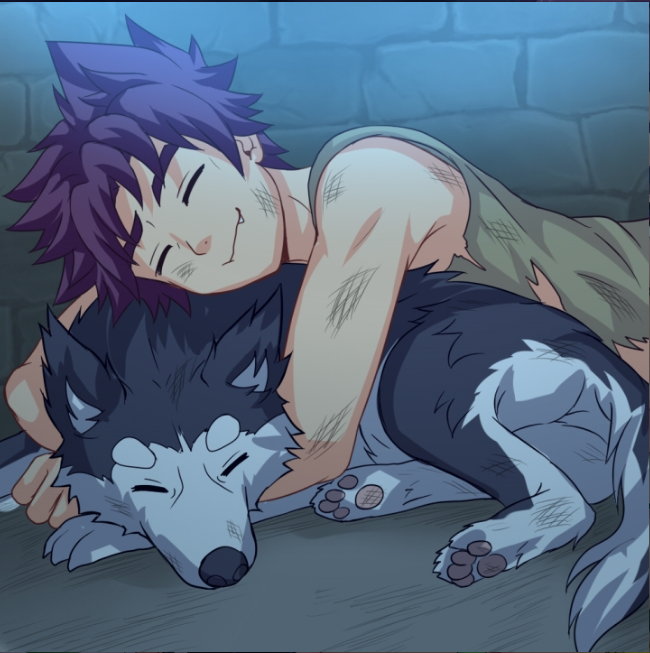 Wolf boy take nap now