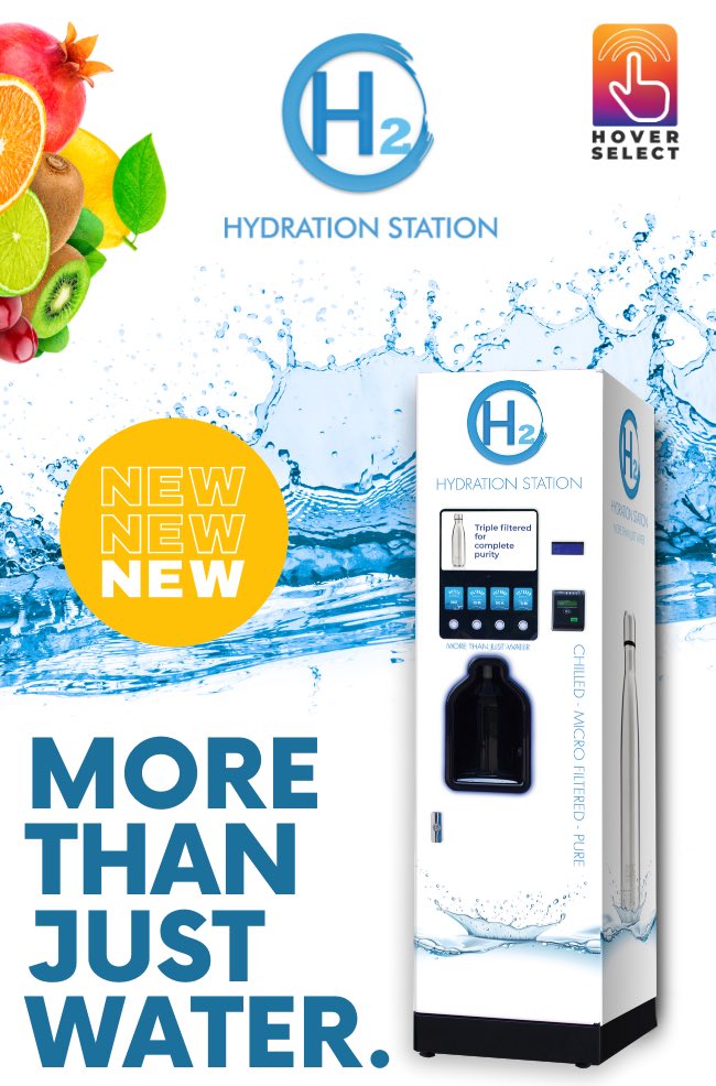 A 𝗡𝗢 𝗧𝗢𝗨𝗖𝗛 water and juice refill station fitted with a FLUUX Filtration System as standard. 

If you would like more information or you are interested in the 'Hydration Station' please get in touch!

<a href="/WestomaticUK/">Westomatic</a> #WorcestershireHour #westomatic