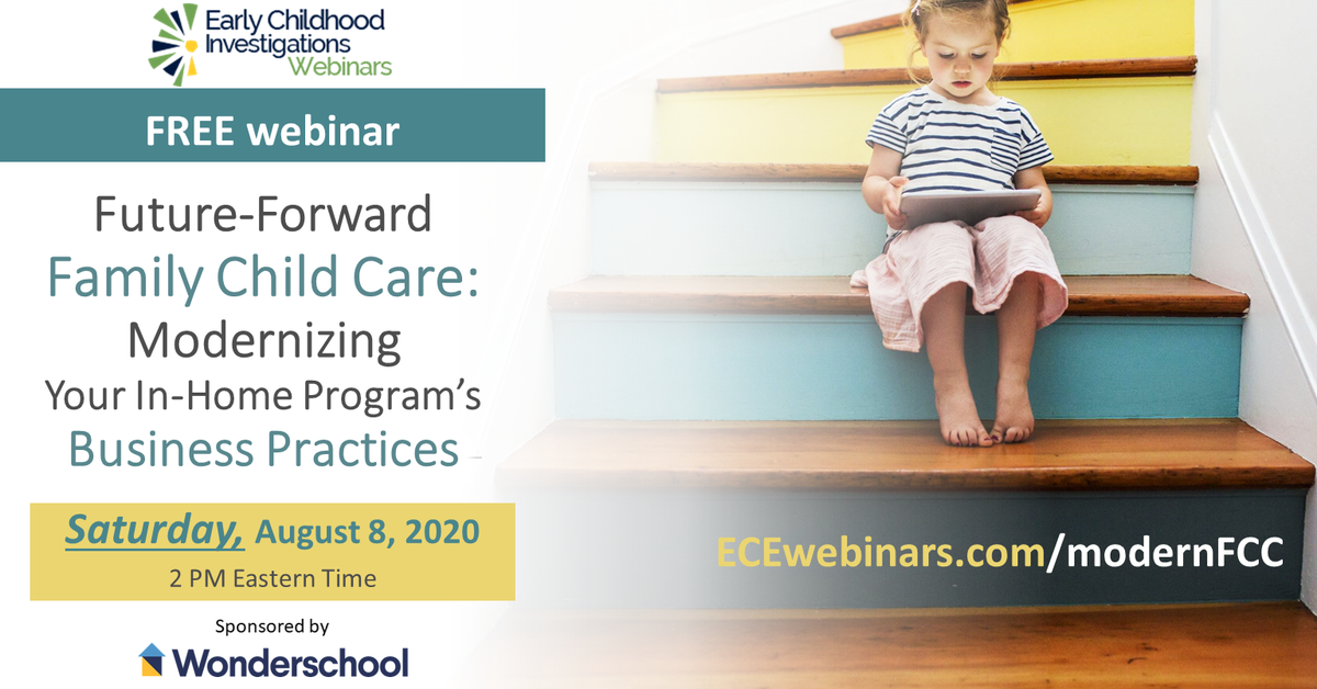 ECEWebinars's tweet photo. FREE webinar! Modernizing In-Home 🏠 #ChildCare Business Practices, sponsored by @wonderschool https://t.co/dbJFwePcue #kinderchat #earlyedchat #ecetechchat #earlychildhoodtechnology #ECEtech #childcare #familychildcare @ChildMaryland @nafcc @Bill_NAFCC @AskTomCopeland https://t.co/B1PGuVkOUg