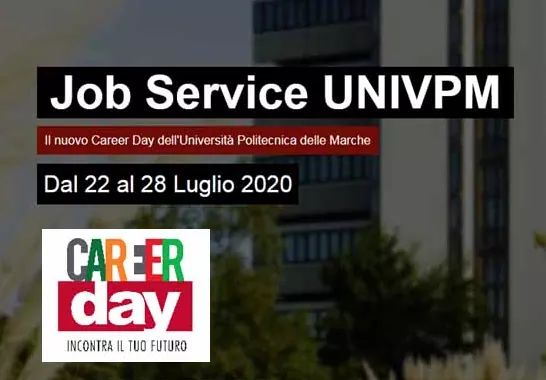 UnivPoliMarche's tweet photo. Pronti per il nuovo Career Day Univpm: il Job Service!

Sarà online, con appuntamenti programmati nei periodi immediatamente successivi alle sessioni di laurea.

Il primo appuntamento 22-28 luglio 2020.

Info
https://t.co/iBqsFyII9G
https://t.co/XqK2n5yDEe https://t.co/TglqXi6IQi