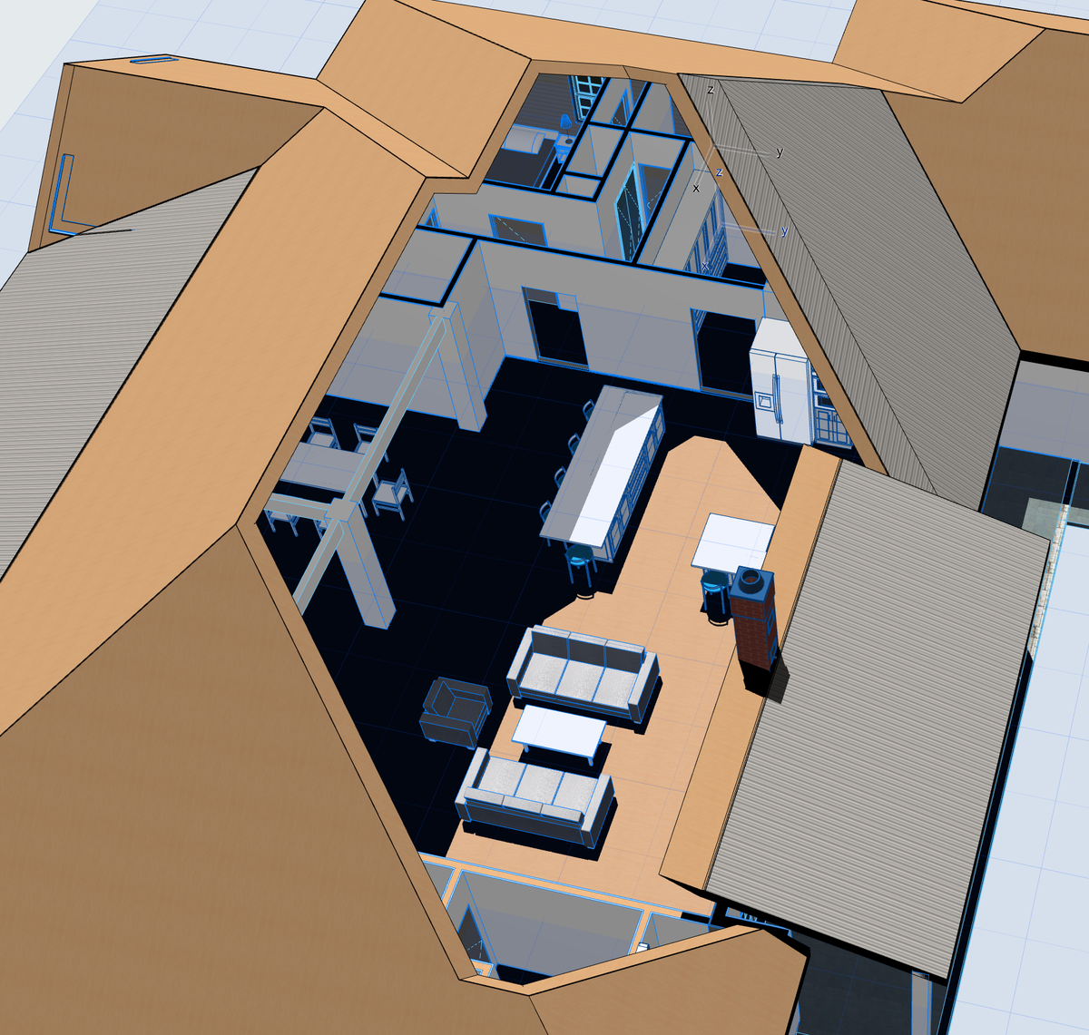 workshoparchnet's tweet photo. When a software snafu in the vaulted roof creates a "sneak peek" effect https://t.co/ubTzdjn169