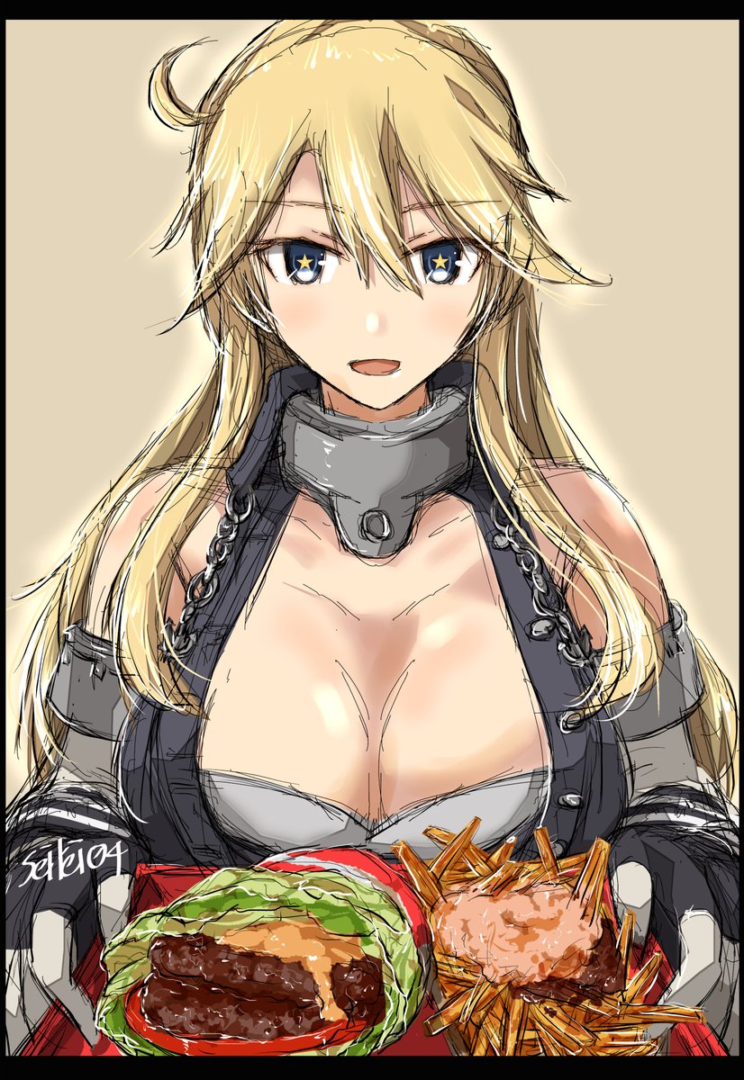 矢矧(艦これ) 「ハンバーガー好きな人にも届けっ!
#女の子のイラストだけで興味を持ってくれる方へ」|seiteiのイラスト