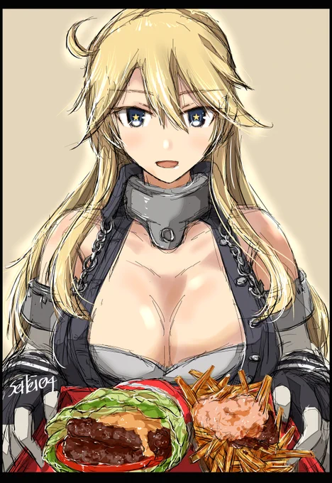 ハンバーガー好きな人にも届けっ!
#女の子のイラストだけで興味を持ってくれる方へ届け 
#ハンバーガーの日 