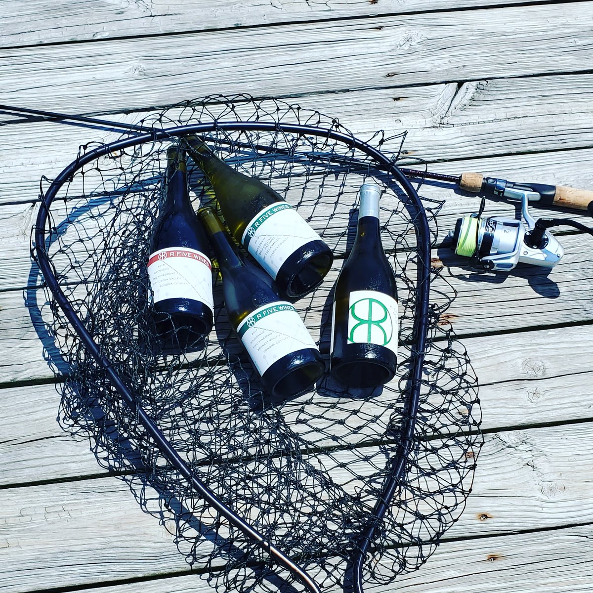 This summer's hottest catch is our summer four pack: #chardonnay #roussanne #viognier and #grenache. Rfivewines.com to order. 10% off