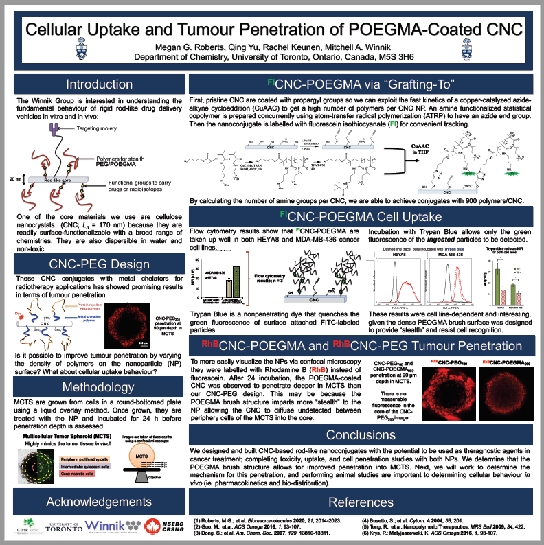 TAPPINanoStdnts's tweet photo. @megangrobertss has shared her research on: Cellular Uptake and Tumour Penetration of POEGMA-Coated CNC #TAPPIPoster2020 https://t.co/1wCwKVmAXG