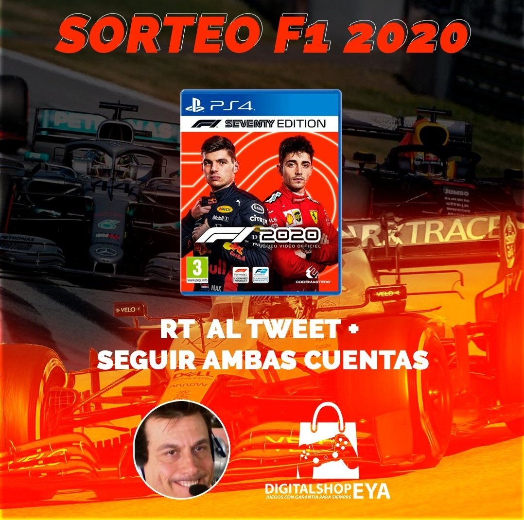📢SORTEO F1 2020 PS4🔔

Os traigo un nuevo sorteo de la mano de <a href="/DigitalShopEYA/">Juegos Digitales PS4</a>, en esta ocasión un F1 2020 para PS4 en versión digital 💥

Para participar:

-Sigue a <a href="/DigitalShopEYA/">Juegos Digitales PS4</a>.
-Sígueme a mí.
-RT a este tweet 🔁

☘️El premio se dará el día 27, mucha suerte a todos☘️