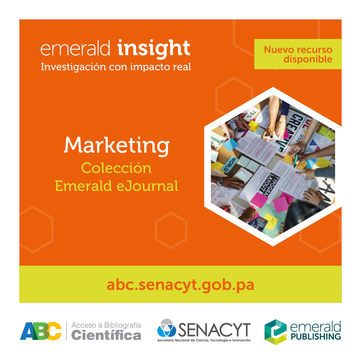 senacyt's tweet photo. 🗣️🇵🇦Nuevo recurso disponible en la @plataformaabc de Emerald eJournals.
➡️Cobertura temática: Comunicaciones Corporativas, Marketing, Publicidad, etc.
🔗Acceda: https://t.co/yVx4RxDYDV
#PlataformaABC #SENACYT @emeraldlatinamerica #EmeraldInsight https://t.co/MVlus5YBgR