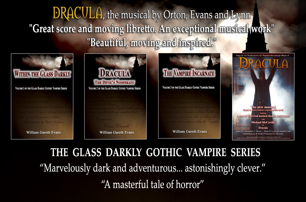 wgevans's tweet photo. THE GLASS DARKLY SERIES (3 #Books) 
Amazon US - https://t.co/hRCXPIg81z 
#histfic #horror #BookBoost #IARTG #gothic #vampires  

DRACULA, THE MUSICAL by Evans, Orton &amp; Lynn  
AMAZON - https://t.co/hnALLatbes (UK) 
AMAZON - https://t.co/50C12gT1ys (US)
#music #Dracula #musical https://t.co/lwLvU6X01w