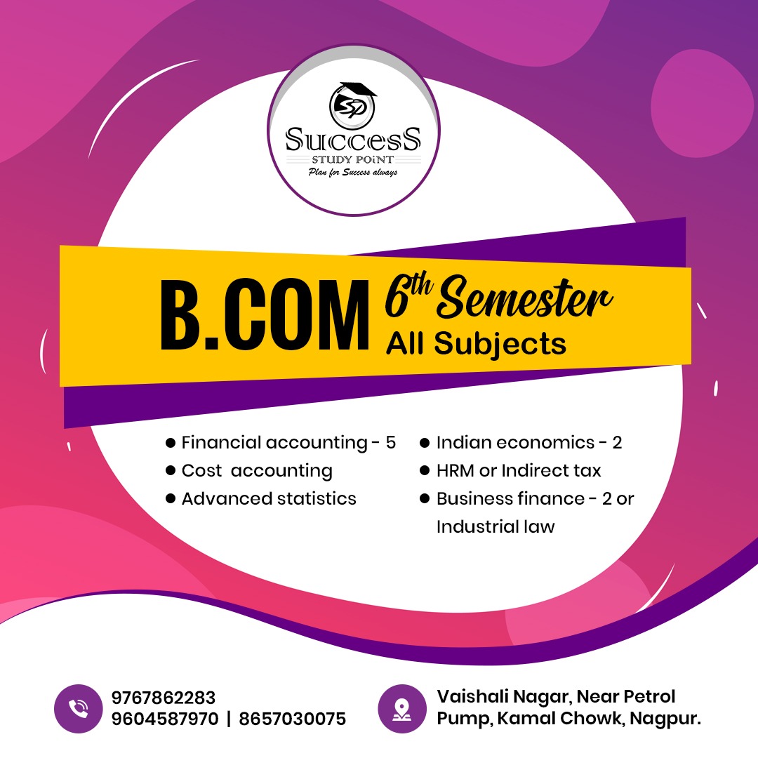 successstudyngp's tweet photo. BCOM 6th Semester - All Subjects
https://t.co/SLBJoIe7Qg
#BCOM #6thSemester #Success #Hardwork #PositiveResult #Goals #Learning #Education #SuccessMotivation #SuccessQuotes #SuccessStudyPoint #SuccessInspiration #EducationalQuote #Nagpur #MBA #BCCA #BBA #MCOM https://t.co/ErP8GV4Xo4