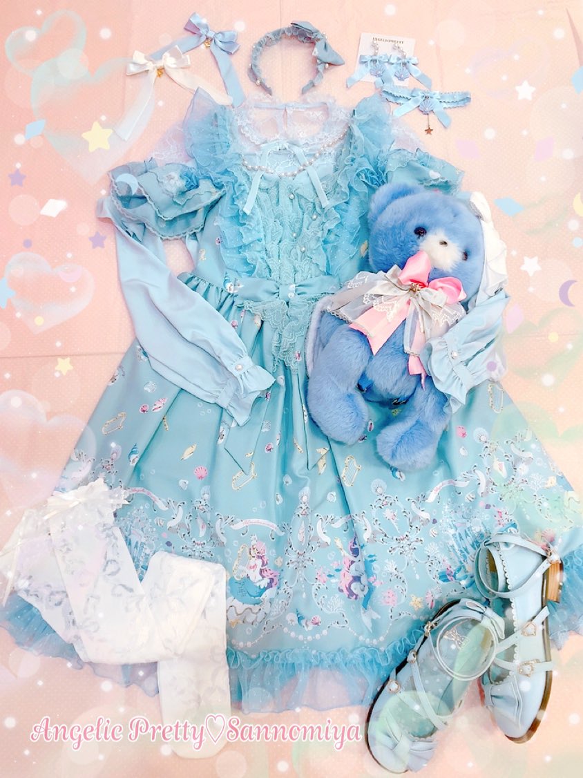 新品】Angelic Pretty水色 カットソー Angelic Pretty POP LOVE
