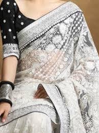 23)Chikankari SareeChikan embroidery is a traditional embroidery style from Lucknow and one of the best known textile decoration styles. Lucknow Chikankari work embroidery sarees are one of the best sarees in India.