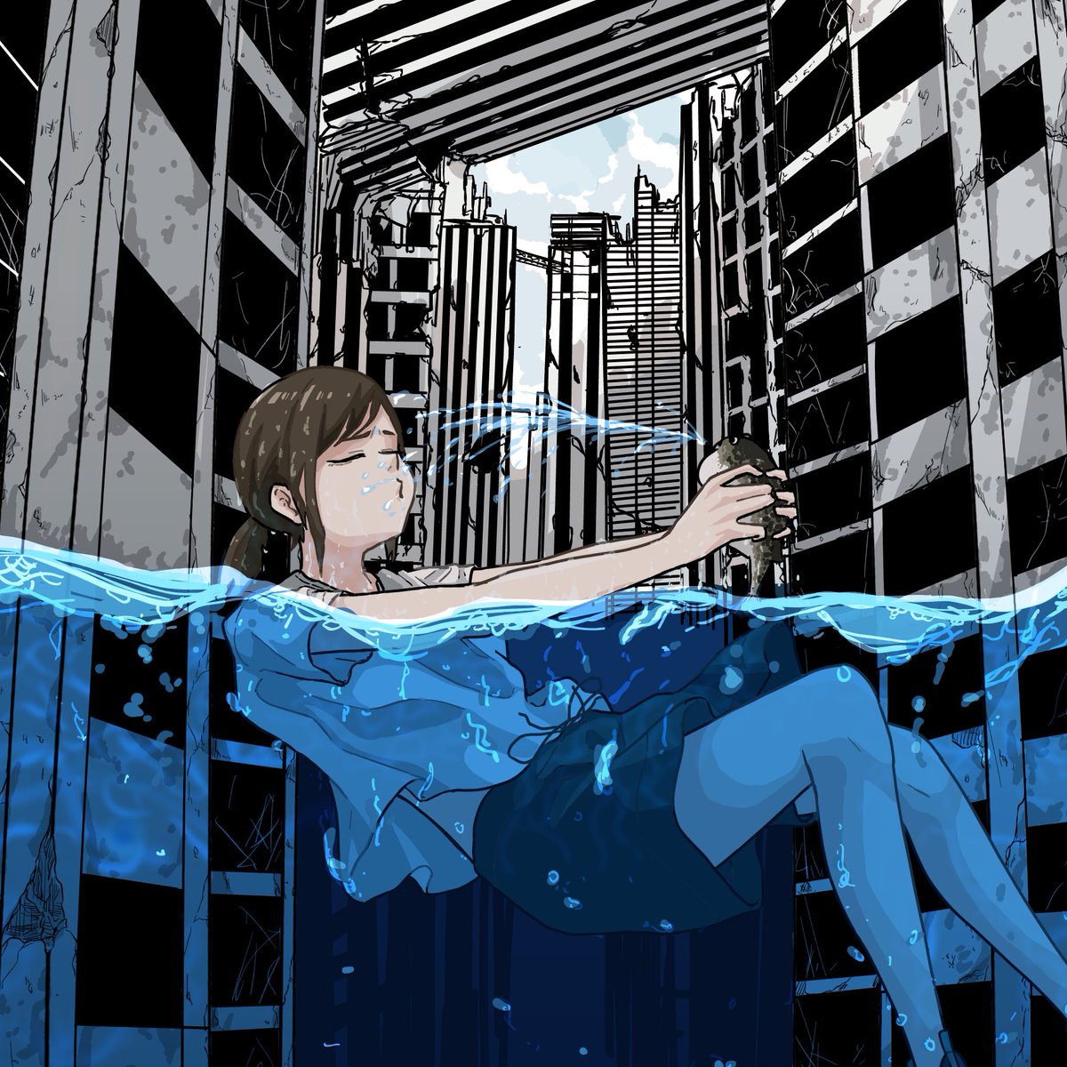 Watch_Dog_GALM9's tweet photo. 夏、ビル、水中、時々… https://t.co/0vpGK0SM6y
