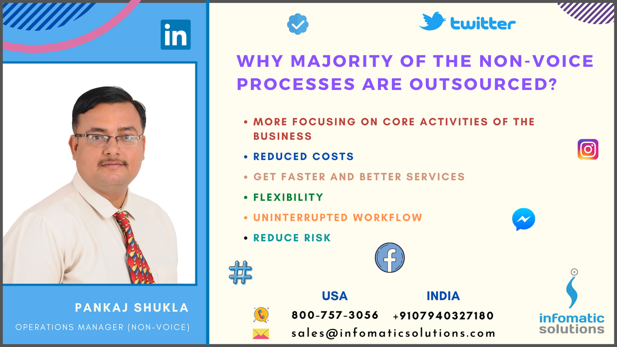 Infomatic_Sol's tweet photo. Do you know why the majority of the #NonVoice #Processes are #outsourced?
Business Inquiry:
Email us:- sales@infomaticsolutions.com
Call us:- 800-757-3056
Website:- https://t.co/V8CfgLHWRJ
#Infomaticsolutions #outsourcing #callcenter #remotestaffing #infomatic #customerservice https://t.co/iJP45f9XfN