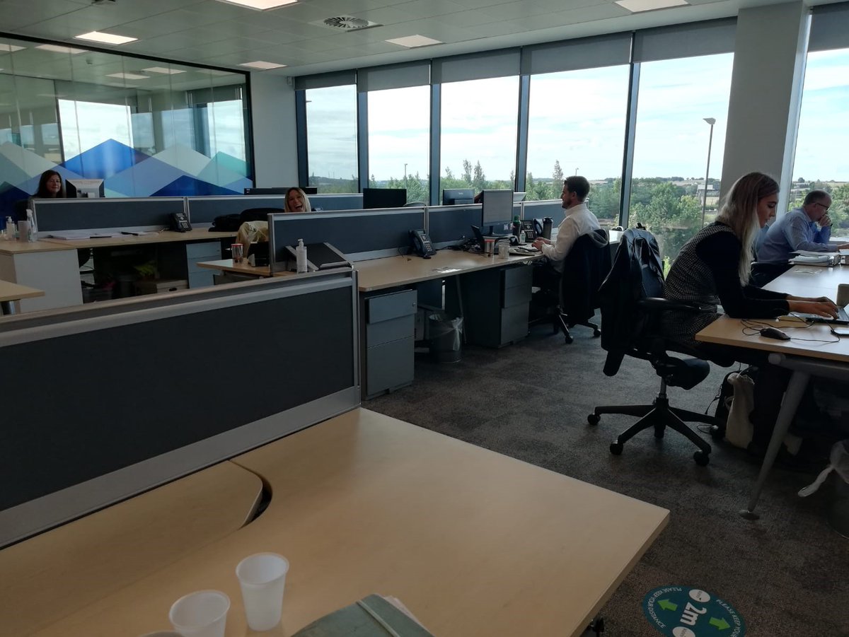 FreddieW84's tweet photo. Great being back in the office for the first time in 3 months New strict procedures in place but 👍 seeing friendly @WatesGroup faces again. Having embraced successful ways of working from home, believe it's important to also have the opp being able to collaborate in person again https://t.co/Qx9KRyUgtd