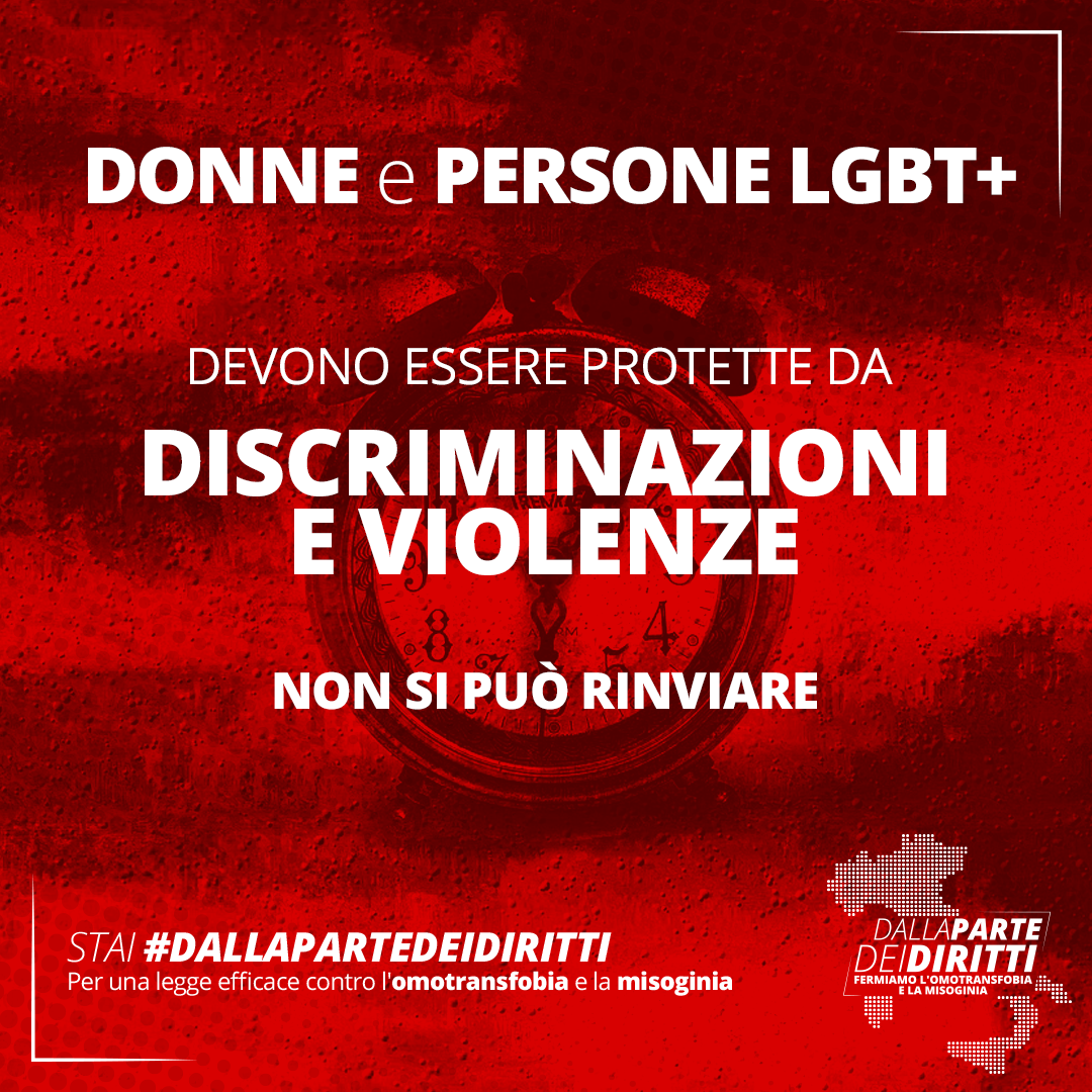 🏳️‍🌈 Le persone lesbiche, gay, bisessuali, trans* e le donne non possono più aspettare. Il tempo è ora. #DALLAPARTEDEIDIRITTI
Firma la petizione action.allout.org/it/m/c5ccf84/