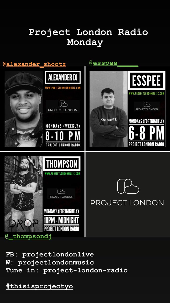 ProjectLondonR's tweet photo. Today on Project London Radio
#thisisprojectyo https://t.co/dIXgXjMDv9